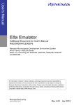 E8a Emulator Additional Document for User's Manual (Notes on