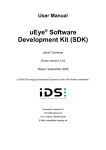 User manual uEye&reg; Software Development Kit