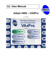 Adash 4400 &ndash; VA4Pro ffl User Manual