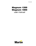 Magnum 1200 Magnum 1800 user manual