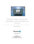 Teranex Video Computer Installation and User Manual
