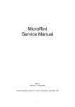 MicroRint Service Manual