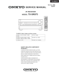 SERVICE MANUAL MODEL TX-SR875