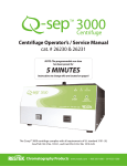 Q-sep™ 3000 Centrifuge Operator's/Service Manual