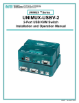 UNIMUX-USBV-2 Installation and Operation Manual - KVM