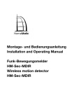 Montage- und Bedienungsanleitung Installation and