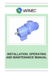 VARMEC - Installation, Operating and Maintenance Manual