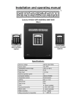 Installation and operating manual