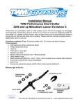 Installation Manual TWM Performance Short Shifter 2008 and up