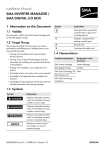 Installation Manual - SMA INVERTER MANAGER / SMA DIGITAL I/O