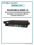 ENVIROMUX-SEMS-16 Installation and Operation Manual