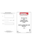 INSTALLATION AND USE MANUAL Narcotic Gas - Gemini