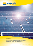 INSTALLATION & MAINTENANCE MANUAL FOR PV