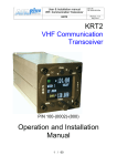 KRT2 Operation and Installation Manual