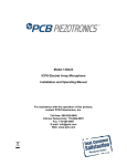 Model 130A23 ICP&reg; Electret Array Microphone Installation and
