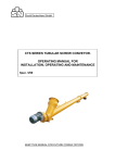 cts series tubular screw conveyor. operating manual for installation
