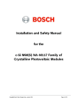 Installation and Safety Manual for the c