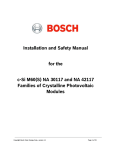 Installation and Safety Manual for the c