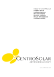 Centrosolar Powerstocc XXXX Excellent Indoor Installation Manual