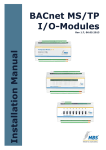 Installation Manual BACnet I/O Modules - mbs