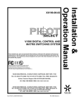 Pilot Select V1566 Installation Manual XX190-00
