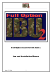 Full Option board for R/C tanks Use and Installation Manual
