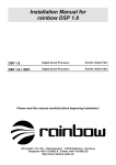 Installation Manual for rainbow DSP 1.8