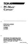 Tecmar - Captain - Installation Manual