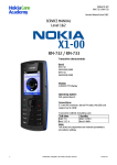 Nokia X1-00 RM-732/ RM-733 Service Manual