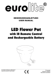 EUROLITE LED Flower Pot w/rech.battery User Manual