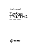 FlexScan T761/T962 User's Manual