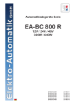 User manual BC 800R series 320W / 640W