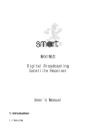 MAXIMUS Digital Broadcasting Satellite Receiver User's Manual