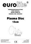 Plasma Disk 15cm user manual
