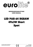 LED PAR-64 Short 36 x 3W User Manual