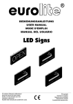 EUROLITE LED signs user manual