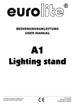 EUROLITE A1 Lighting Stand User Manual (#4845) - LTT