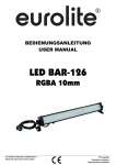 EUROLITE LED BAR-126 RGBA 10mm User Manual