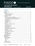 Fugoo Bluetooth Speaker User Manual