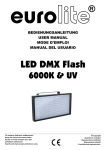 EUROLITE LED DMX Flash 6000K & UV User Manual