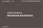 USER MANUAL MOUNTAIN BACKPACKS