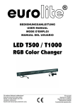 EUROLITE LED T500/T1000 RGB Farbsechsler User Manual