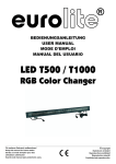 EUROLITE LED T500/T1000 RGB Farbsechsler User Manual