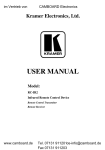 USER MANUAL - Camboard Electronics