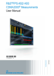 R&S FPS-K82/-K83 CDMA User Manual