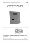 Installation and user manual Fuel terminal series TDE 100