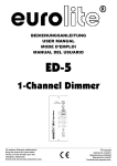 EUROLITE ED-5 Single Dimmer user manual