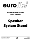 EUROLITE Speaker System Stand User Manual (#5273)
