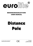 EUROLITE Distance Tube User Manual, 80cm, 100cm, 120cm (#4864)