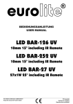 EUROLITE LED UV Bars User Manual